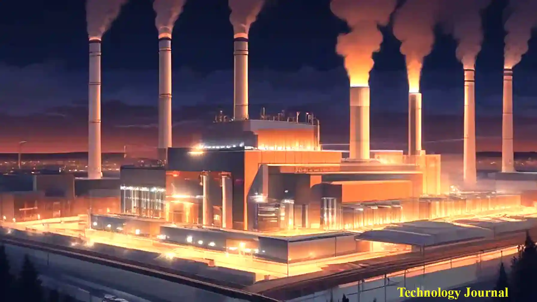 Thermal Power Units at Night