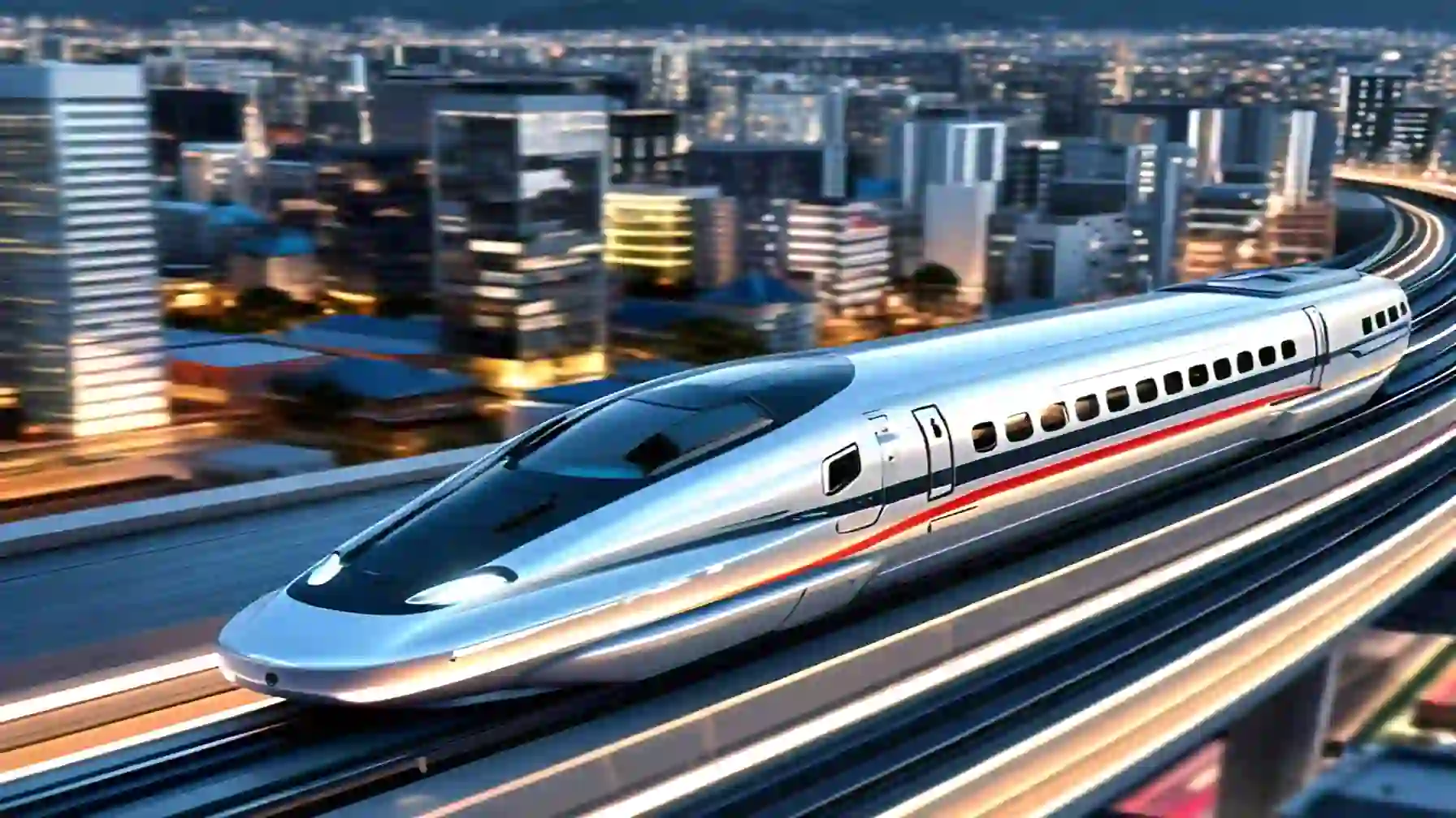 Futuristic Superconductivity Bullet Train